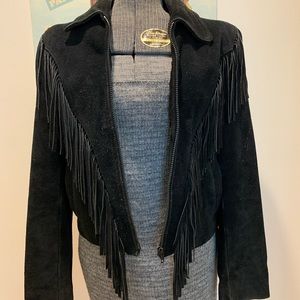 Vintage Boho Suede Fringe Jacket!